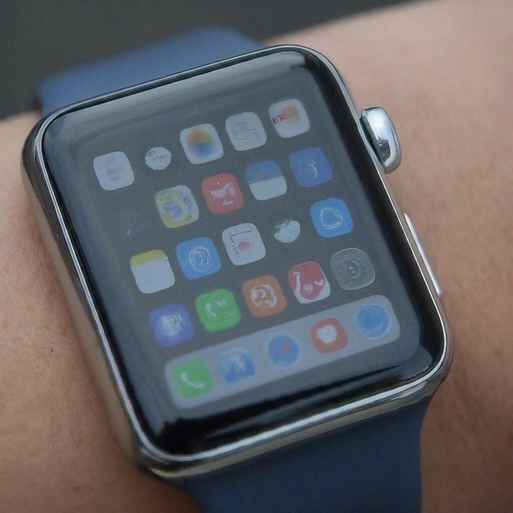 Image showing the App Store open on the Apple Watch, or a user configuring settings