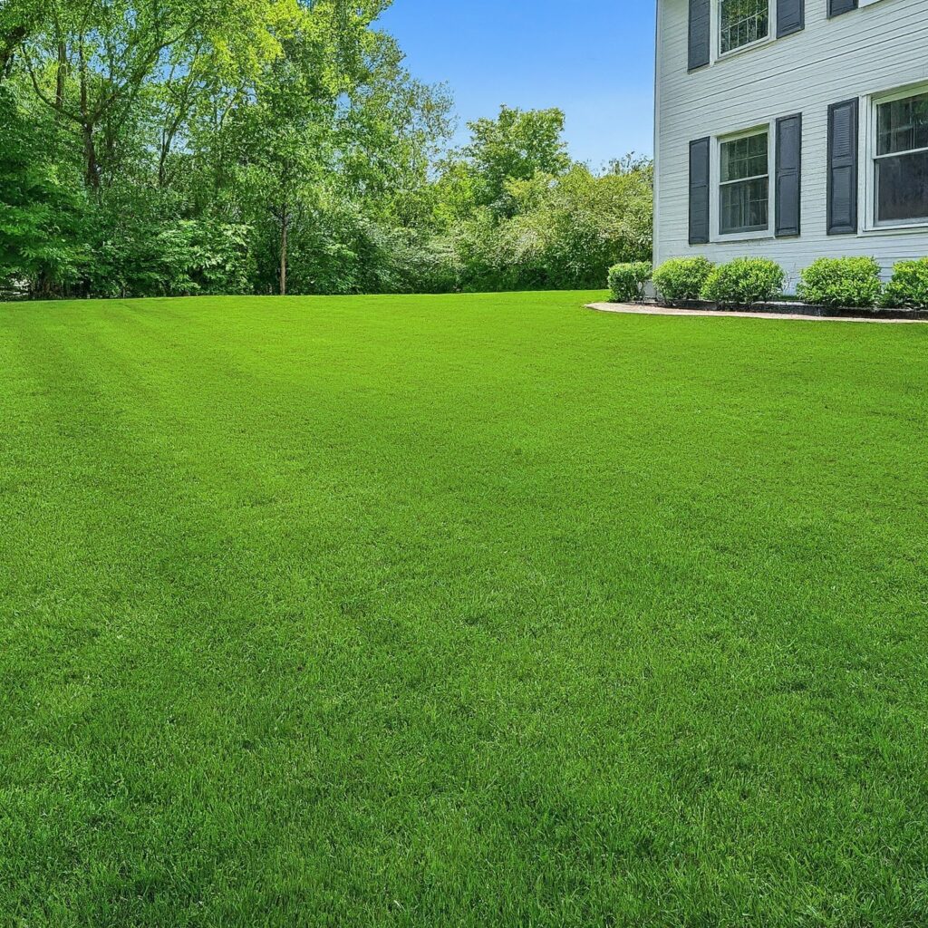 A lush, healthy lawn free of crab grass