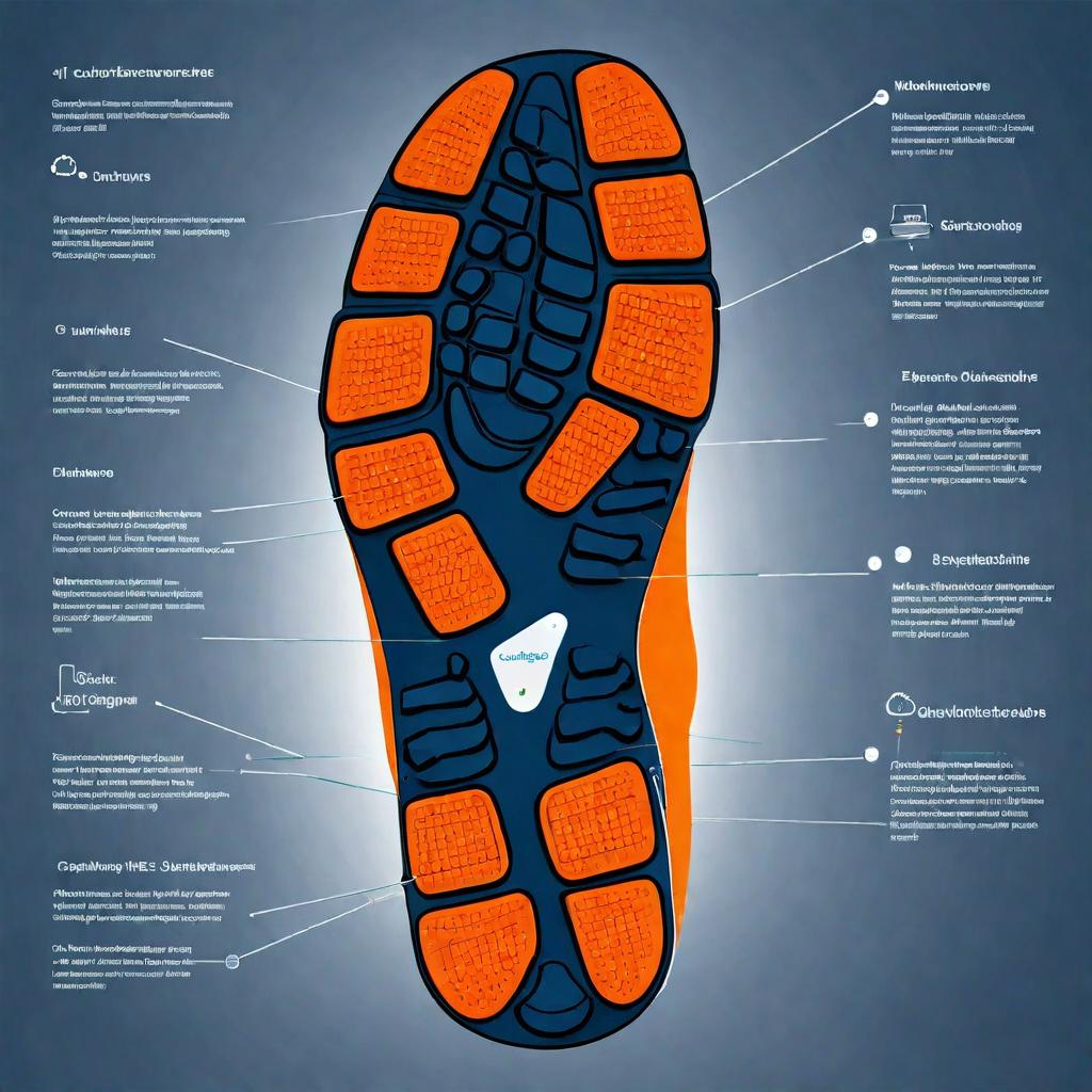 Diagram of the CloudTec sole illustrating its technology.