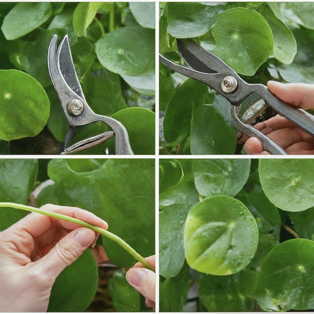 Step-by-step photos of the propagation process.
