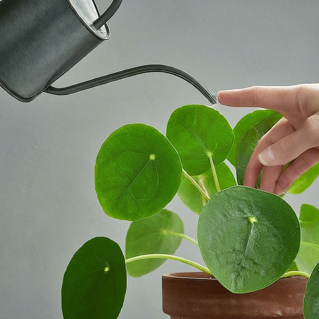 Photo illustrating the basic care tip of Chinese Money Plant