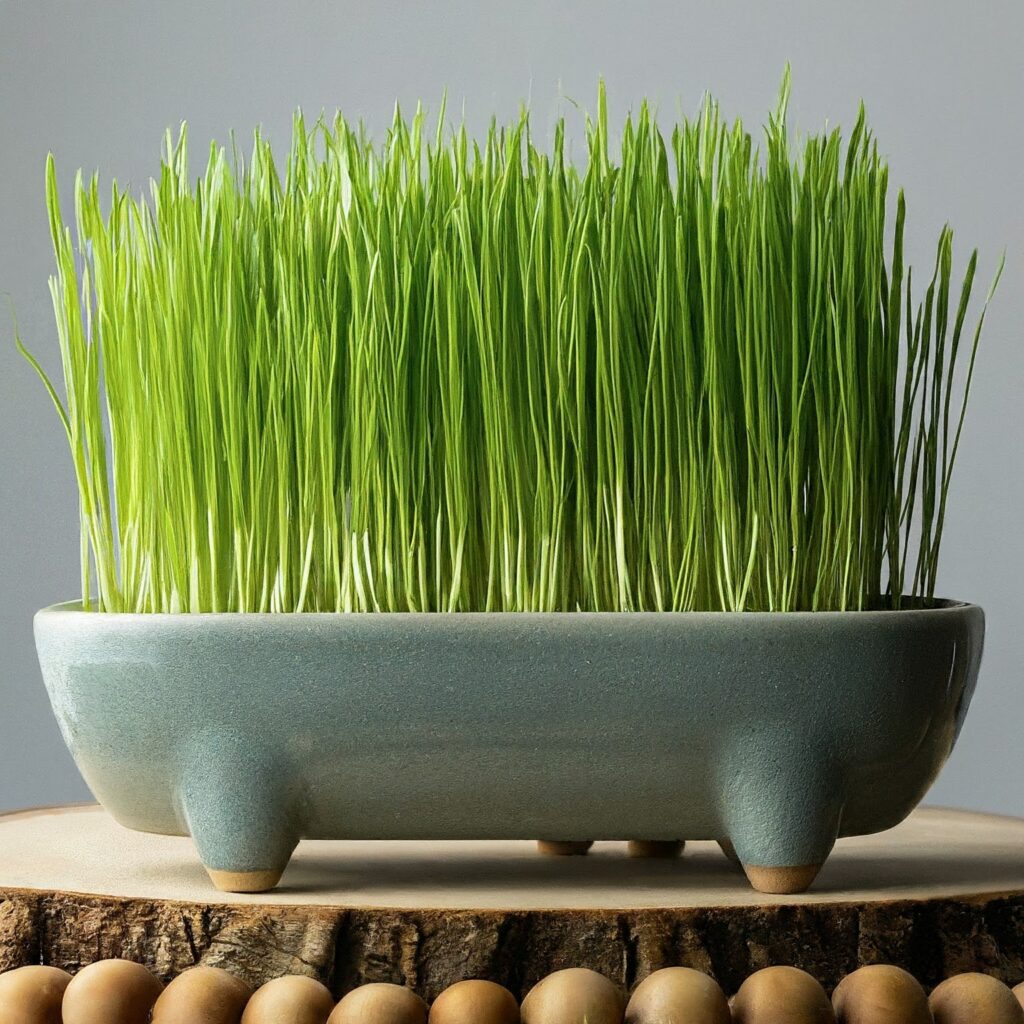 Cat grass products.